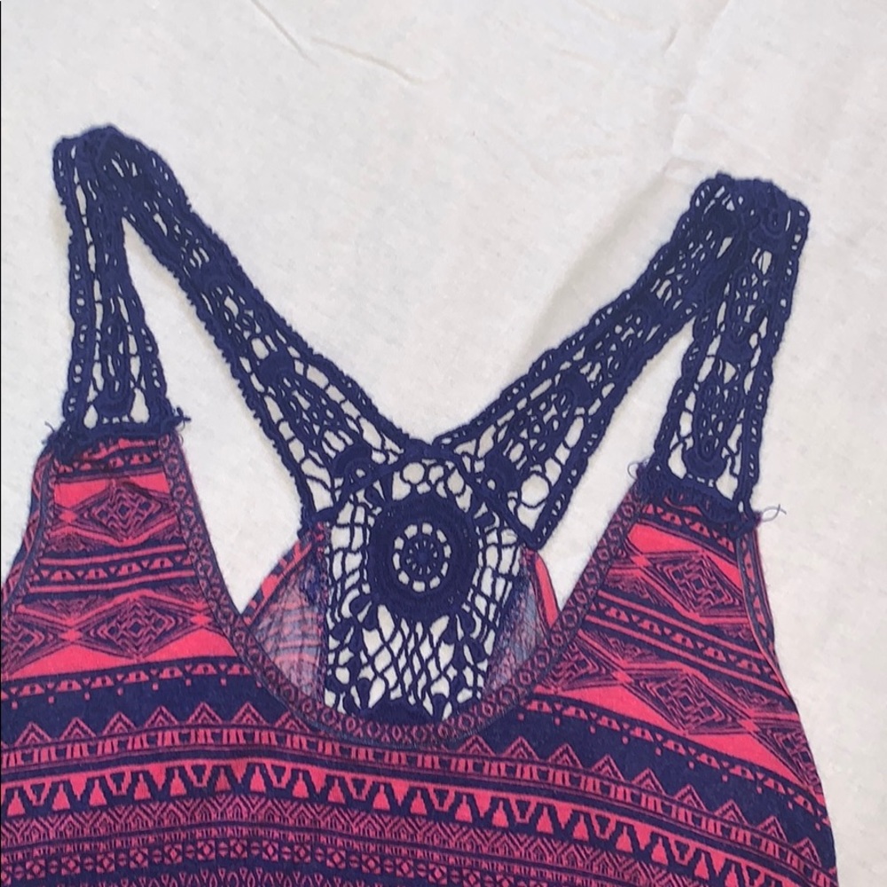 🎆 Pink & Blue Aztec Tank - Picture 3 of 5